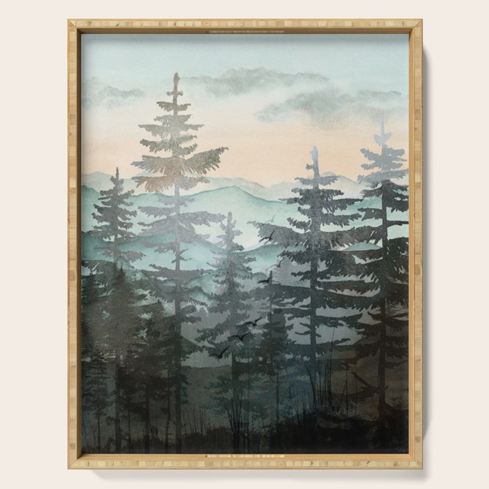 Pine Trees Serving Tray Gallery Image 1