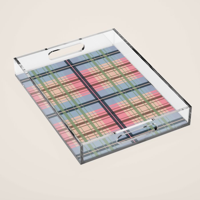 Pastel Tartan Delight Acrylic Tray Gallery Image 1