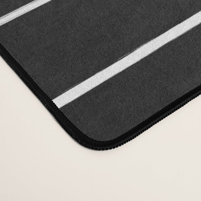 Black White Lines Minimalist Desk Mat Gallery Image 4