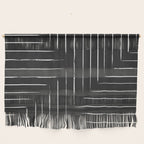 Black White Lines Minimalist Wall Hanging Gallery Image 1