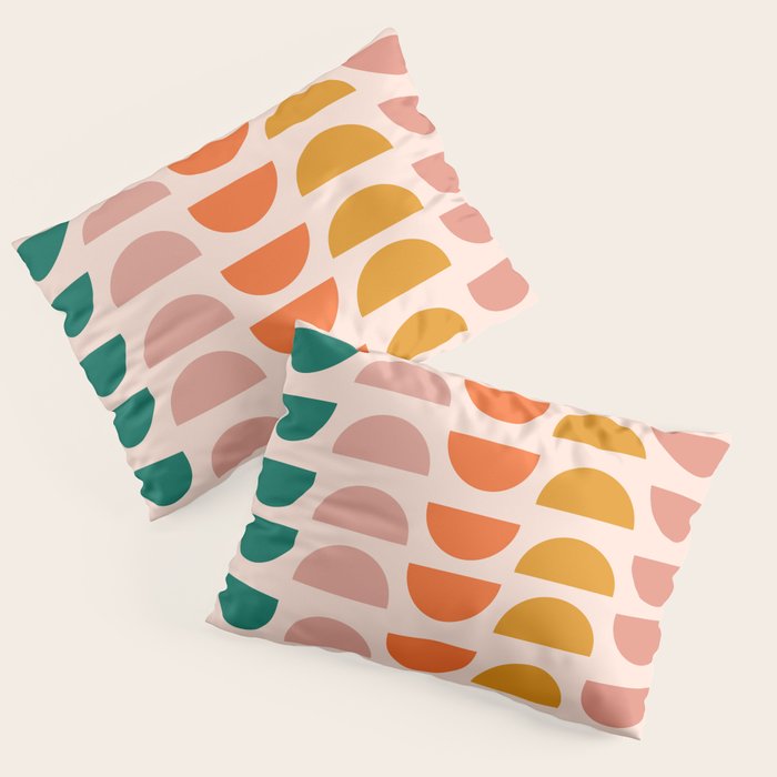 Retro 70s Geometrics Pillow Sham Gallery Image 1