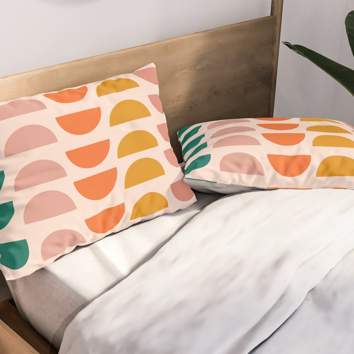 Retro 70s Geometrics Pillow Sham Gallery Image 2