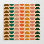 Retro 70s Geometrics Wood Wall Art Gallery Image 1