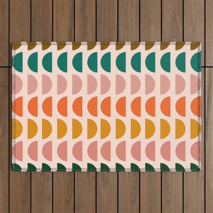 Retro 70s Geometrics Outdoor Rug Gallery Image 1