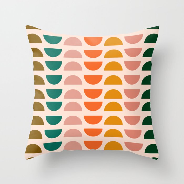 Retro 70s Geometrics Throw Pillow Gallery Image 6