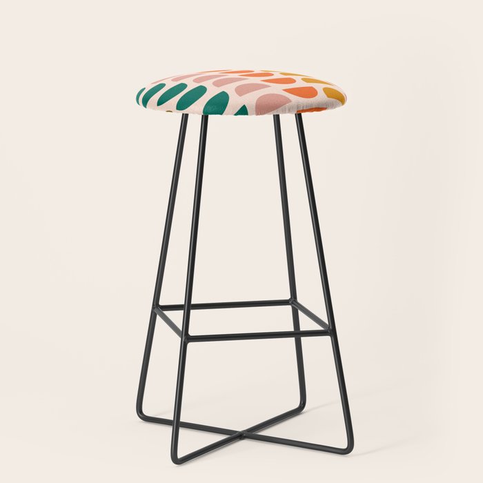 Retro 70s Geometrics Stool Gallery Image 1
