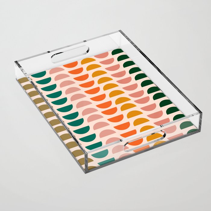 Retro 70s Geometrics Acrylic Tray Gallery Image 1