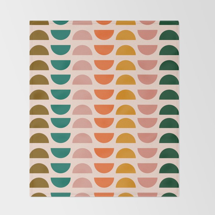 Retro 70s Geometrics Throw Blanket Gallery Image 2