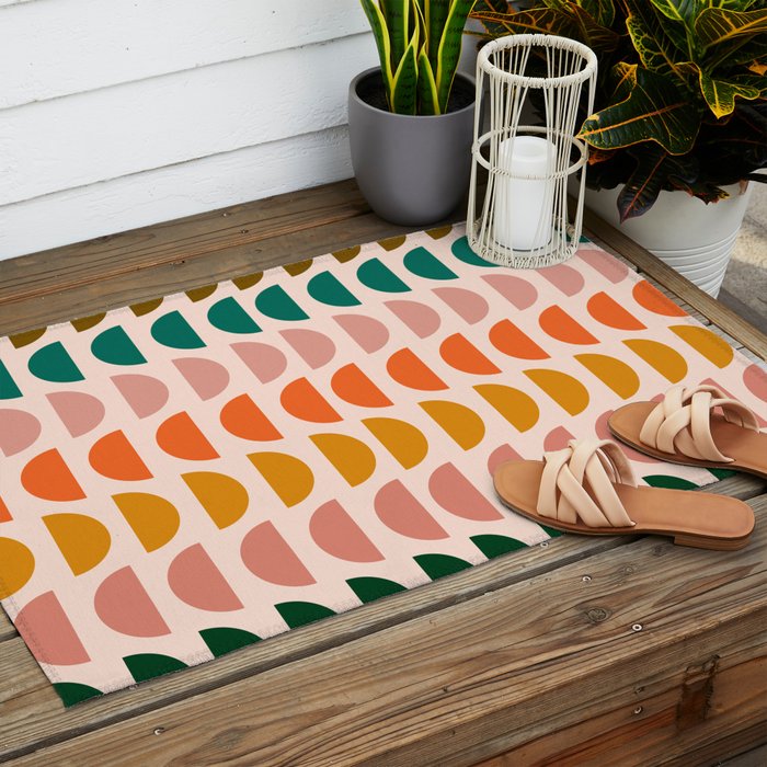 Retro 70s Geometrics Outdoor Rug Gallery Image 2