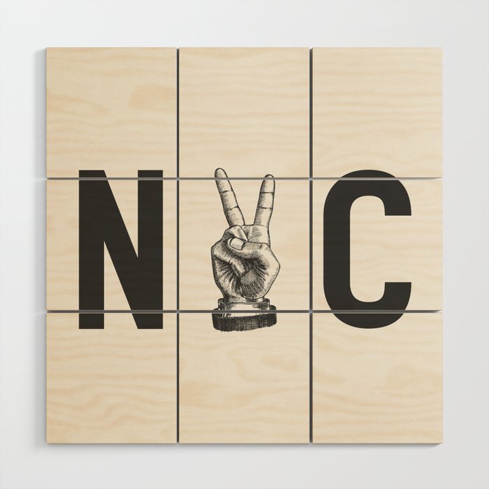 Peace in NYC Wood Wall Art Gallery Image 1