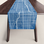 Chicago City Map of the United States - Blueprint Table Runner Gallery Image 1