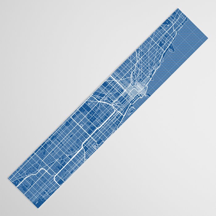 Chicago City Map of the United States - Blueprint Table Runner Gallery Image 3