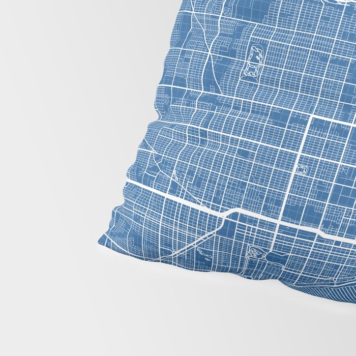 Chicago City Map of the United States - Blueprint Pillow Sham Gallery Image 4