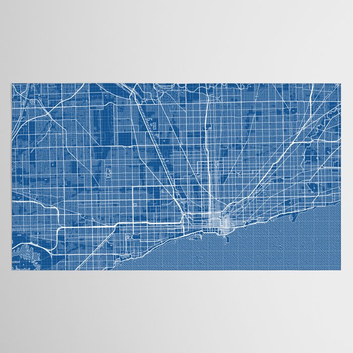 Chicago City Map of the United States - Blueprint Tablecloth Gallery Image 2