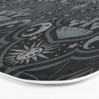 Celestial Forest Damask - Charcoal Bath Mat Gallery Image 3