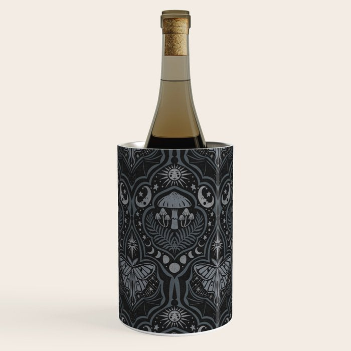Celestial Forest Damask - Charcoal Wine Chiller Gallery Image 1