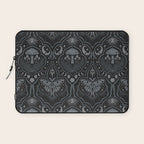 Celestial Forest Damask - Charcoal Laptop Sleeve Gallery Image 1