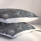Celestial Forest Damask - Charcoal Pillow Sham Gallery Image 3