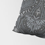 Celestial Forest Damask - Charcoal Pillow Sham Gallery Image 4