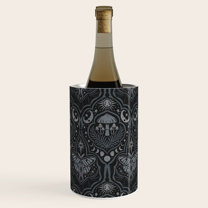 Celestial Forest Damask - Charcoal Wine Chiller Gallery Image 2