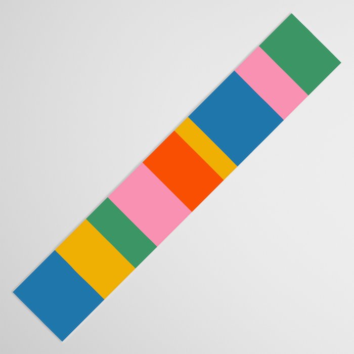 Rainbow Pop Colourful Vertical Stripe Pattern Table Runner Gallery Image 3