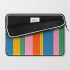 Rainbow Pop Colourful Vertical Stripe Pattern Laptop Sleeve Gallery Image 2