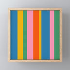 Rainbow Pop Colourful Vertical Stripe Pattern Mini Art Print Gallery Image 1