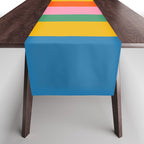 Rainbow Pop Colourful Vertical Stripe Pattern Table Runner Gallery Image 1