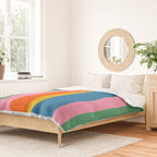 Rainbow Pop Colourful Vertical Stripe Pattern Duvet Cover Gallery Image 2