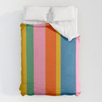 Rainbow Pop Colourful Vertical Stripe Pattern Duvet Cover Gallery Image 6