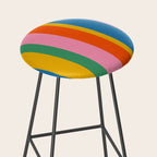 Rainbow Pop Colourful Vertical Stripe Pattern Stool Gallery Image 2