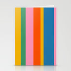 Rainbow Pop Colourful Vertical Stripe Pattern Stationery Card Gallery Image 2