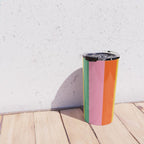 Rainbow Pop Colourful Vertical Stripe Pattern Travel Mug Gallery Image 4