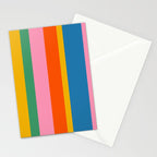Rainbow Pop Colourful Vertical Stripe Pattern Stationery Card Gallery Image 2