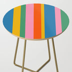 Rainbow Pop Colourful Vertical Stripe Pattern Side Table Gallery Image 2