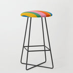 Rainbow Pop Colourful Vertical Stripe Pattern Stool Gallery Image 1