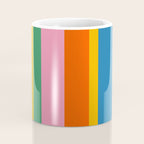 Rainbow Pop Colourful Vertical Stripe Pattern Coffee Mug Gallery Image 4