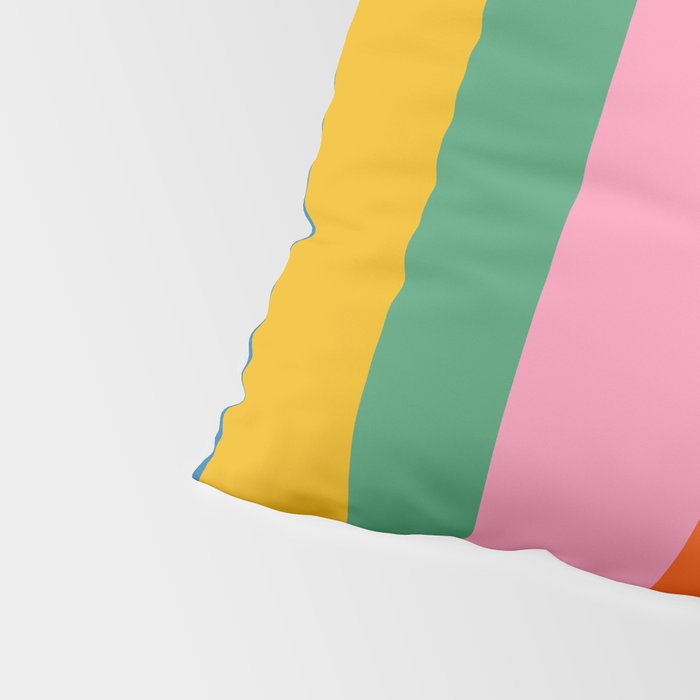 Rainbow Pop Colourful Vertical Stripe Pattern Pillow Sham Gallery Image 4