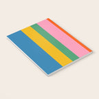 Rainbow Pop Colourful Vertical Stripe Pattern Notebook Gallery Image 3