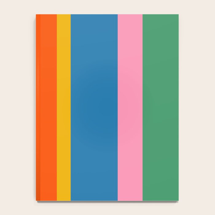 Rainbow Pop Colourful Vertical Stripe Pattern Notebook Gallery Image 4