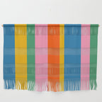 Rainbow Pop Colourful Vertical Stripe Pattern Wall Hanging Gallery Image 1