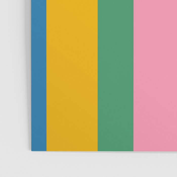 Rainbow Pop Colourful Vertical Stripe Pattern Poster Gallery Image 3