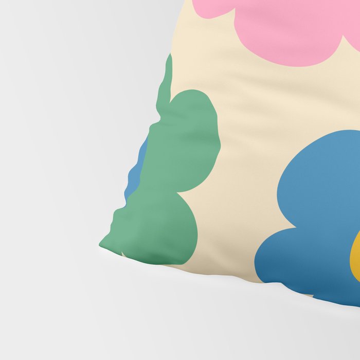 Such Cute Flowers Colorful Retro Pop Floral Pattern Pillow Sham Gallery Image 4