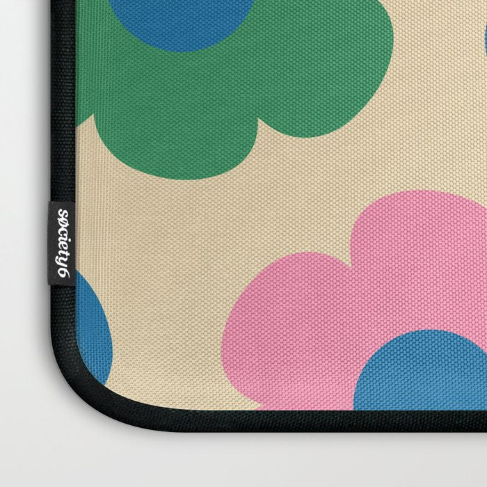 Such Cute Flowers Colorful Retro Pop Floral Pattern Laptop Sleeve Gallery Image 3
