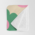 Such Cute Flowers Colorful Retro Pop Floral Pattern Throw Blanket Gallery Image 3