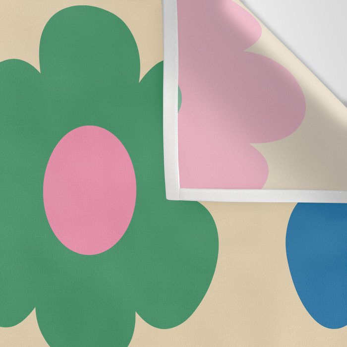 Such Cute Flowers Colorful Retro Pop Floral Pattern Wall Tapestry Gallery Image 3