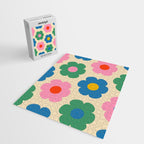 Such Cute Flowers Colorful Retro Pop Floral Pattern Jigsaw Puzzle Gallery Image 2