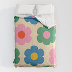 Such Cute Flowers Colorful Retro Pop Floral Pattern Comforter Gallery Image 6