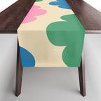 Such Cute Flowers Colorful Retro Pop Floral Pattern Table Runner Gallery Image 1
