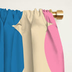 Such Cute Flowers Colorful Retro Pop Floral Pattern Window Curtain Gallery Image 2